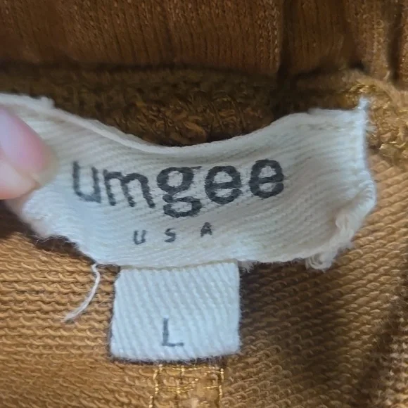 Umgee Peace Lace Applique Mineral Wash Wide Leg Pants-Size Large - Picture 8 of 16